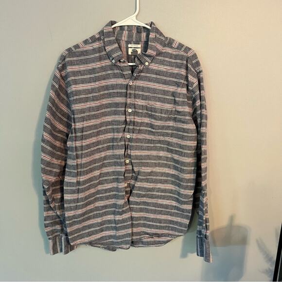 Old Navy Men’s Slim Fit Button Down Shirt Linen & Cotton Blend Size XL - Picture 1 of 6